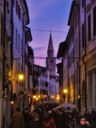 Le luci si accendono al tramonto e il cielo si illumina. Foto di Giada Cuccarollo @giada.cuccarollo (6/02/2024)