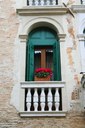 I fiori abbelliscono i palazzi storici e affrescati del centro Foto di Martina Rezek  (28/03/2024)